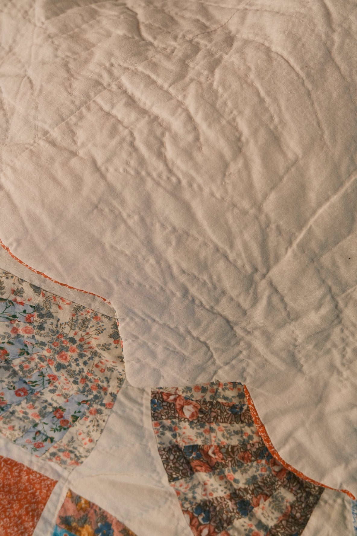 Vintage Full Sized Quilt - 1930's Grandmother's Fan