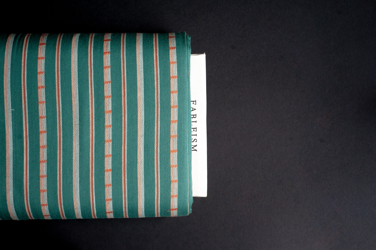 Woven Cotton - Monarch Grove - Ladder Stripe in Turquoise | by Fableism