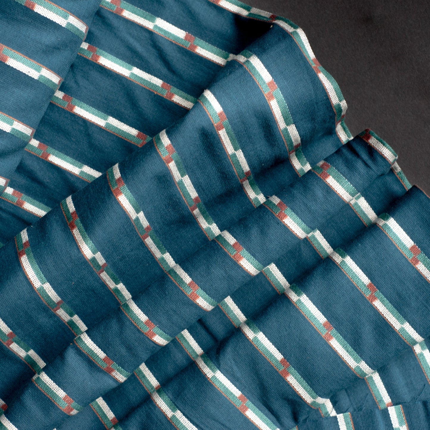 Woven Cotton - Monarch Grove - Track Stripe in Navy | by Fableism