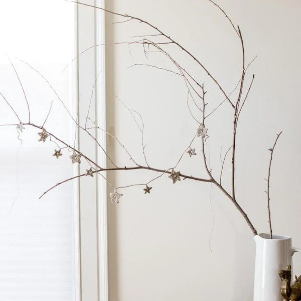 Tiny Ivory Crochet Star Garland Kit - By Flax & Twine