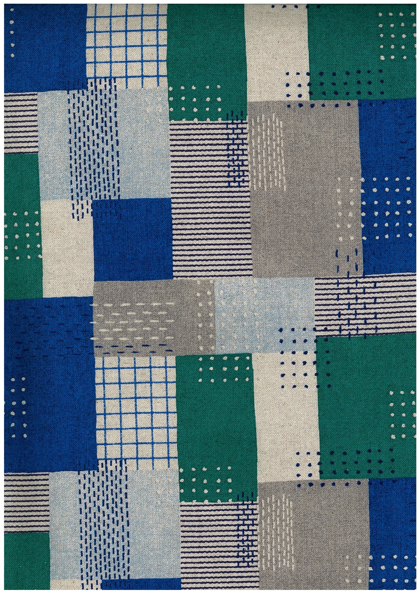 Canvas - Sashiko Patchwork - by Kokka Fabrics Muddy Works