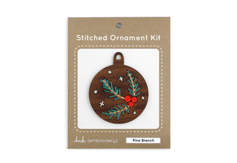 Pine Branch - DIY Stitched Ornament Kits
