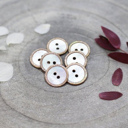 Glitz Buttons - Blush - Diameter (10 mm) by Atelier Brunette
