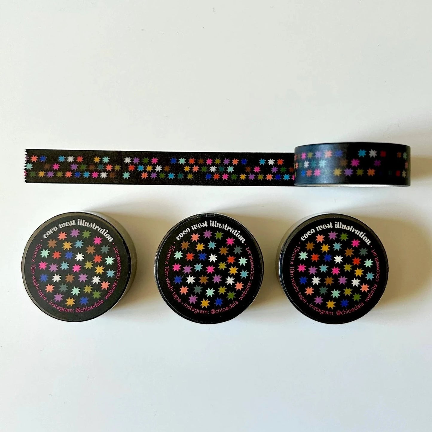 Tiny Sawtooth Stars Quilt Block Washi Tape
