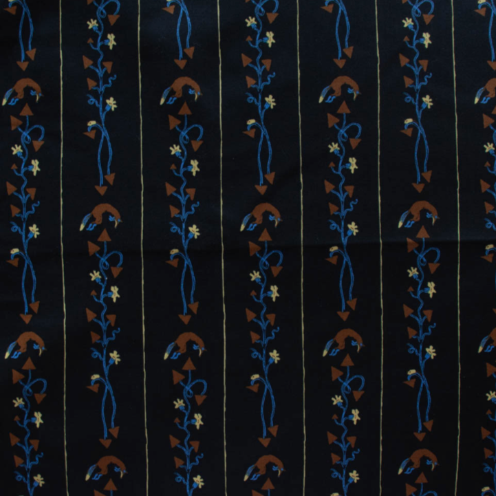 Cotton Lawn - Fox and Squash Black by Emily Isabella - There Was A Fox - Birch Organic Fabrics