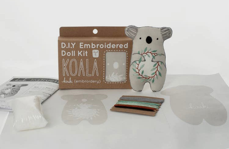 Koala - Embroidery Doll Kit by Kiriki Press