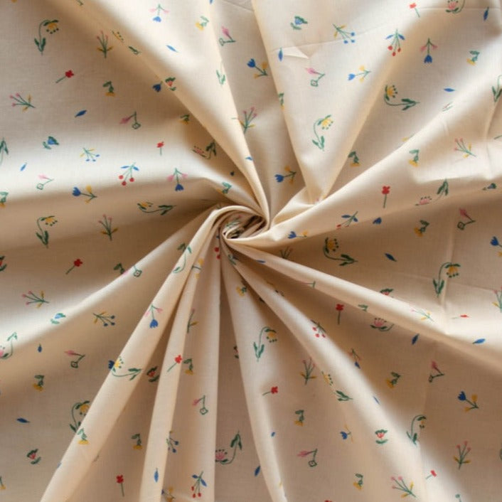 Cotton Lawn - Vixen Floral Cream by Emily Isabella - There Was A Fox - Birch Organic Fabrics