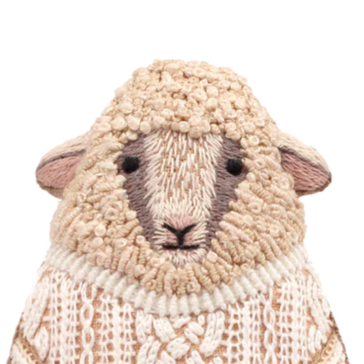 Sheep - Embroidery Doll Kit by Kiriki Press
