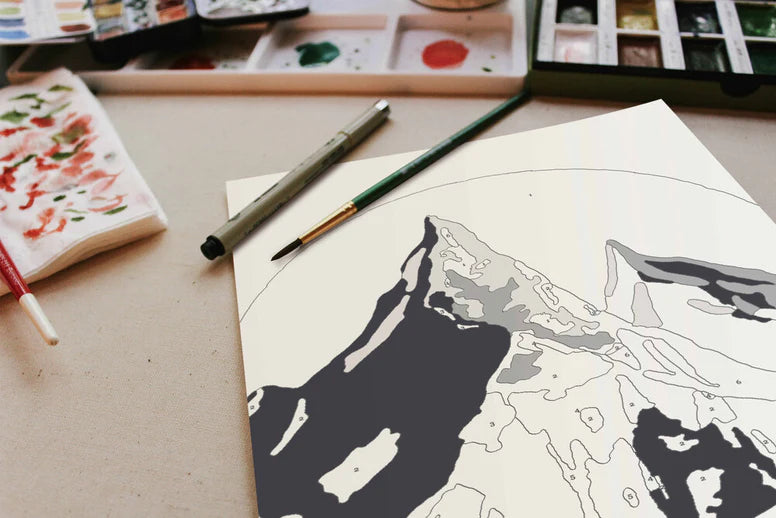 Mountain Range Paint-By-Number Kit