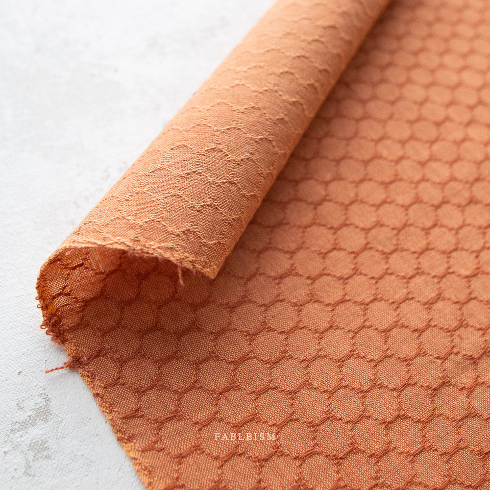 Woven Cotton - Forest Forage Honeycomb in Marigold | by Fableism