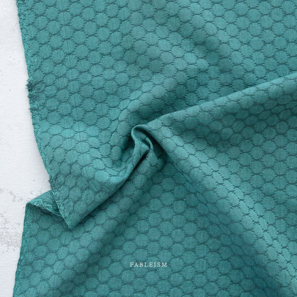 Woven Cotton - Forest Forage Honeycomb in Pond | by Fableism