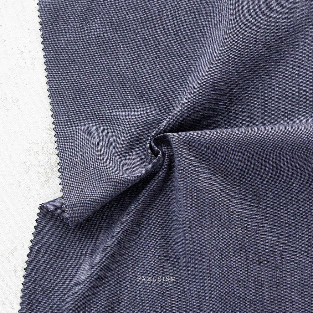 Woven Cotton - Galaxy - Nocturne | Everyday Chambray by Fableism