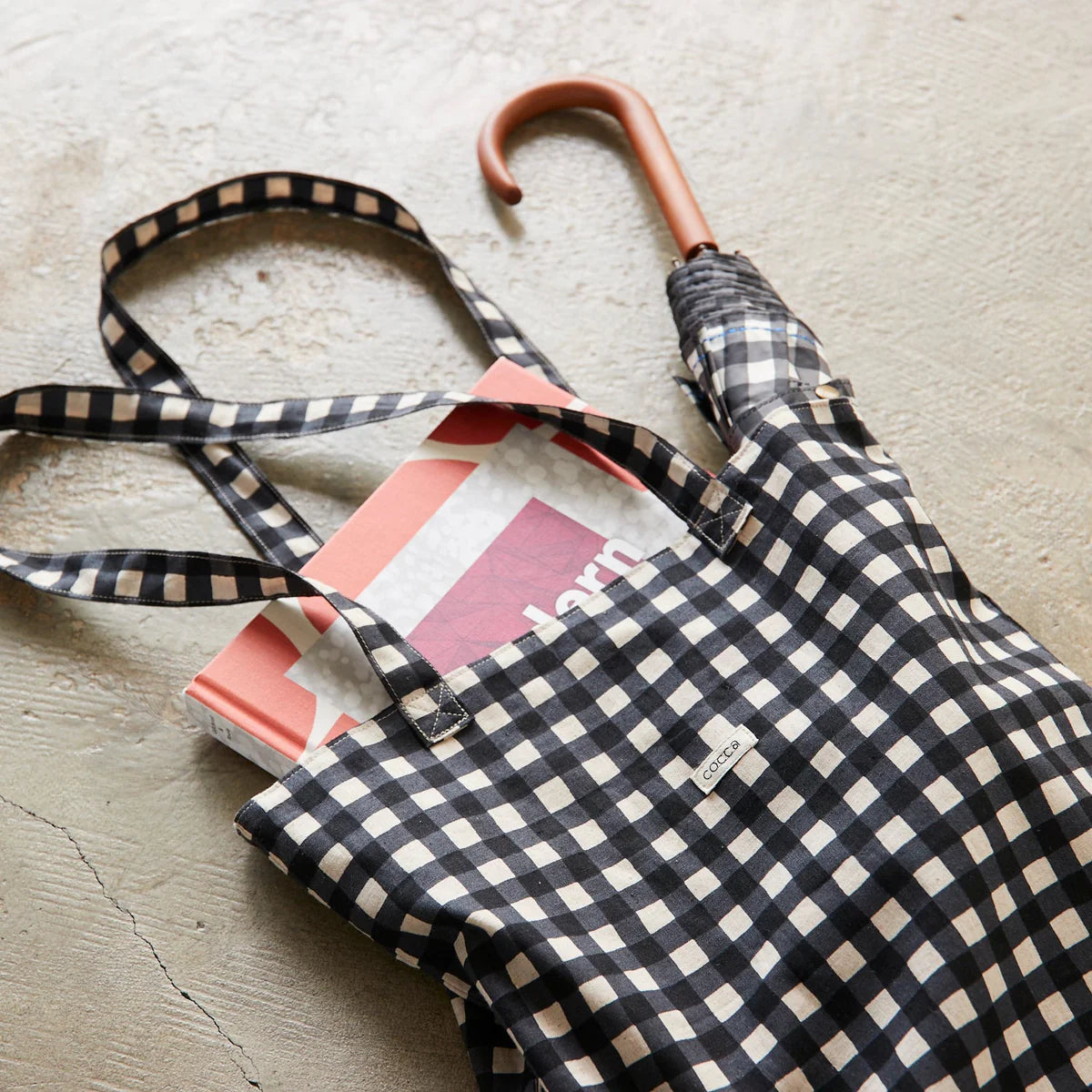 Linen Cotton Sheeting - Gin-gam Check by Kokka Fabrics