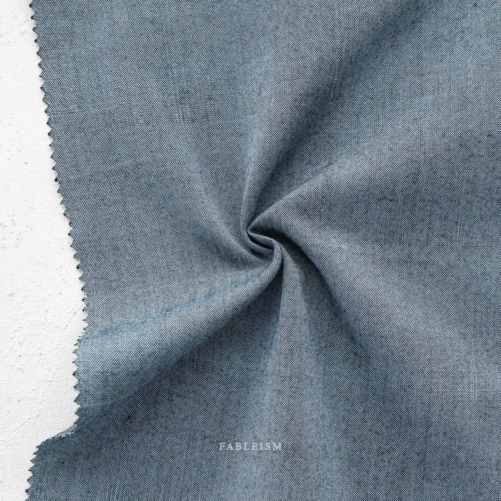 Woven Cotton - Luna - Nocturne | Everyday Chambray by Fableism