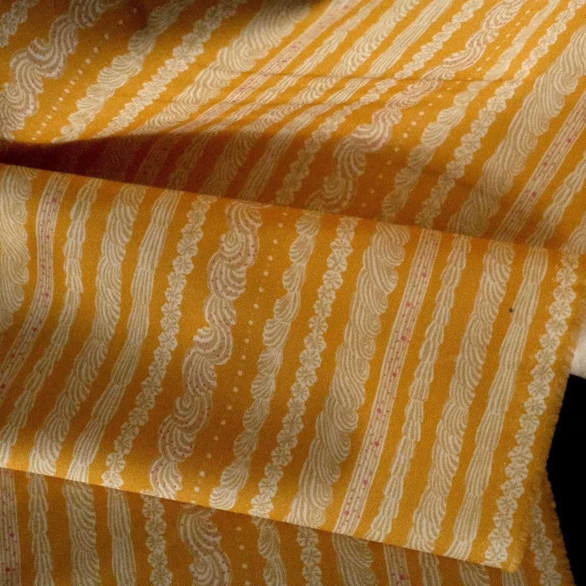 Cotton - Buttercream | Buttercream Stripe by Cloud9 Fabrics