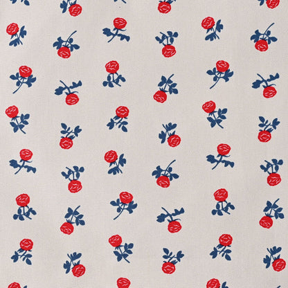 Cotton - Red Roses Organic Oxford by Muddy Works