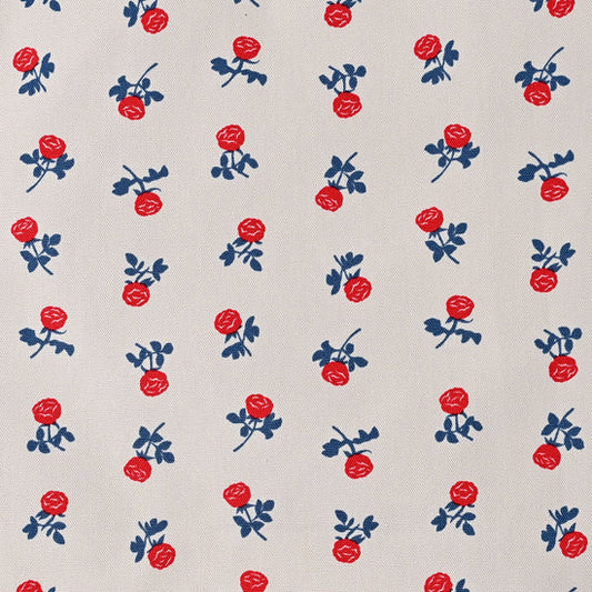 Cotton - Red Roses Organic Oxford by Muddy Works