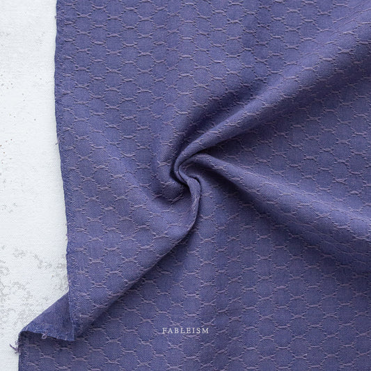 Woven Cotton - Forest Forage Honeycomb in Iris | by Fableism
