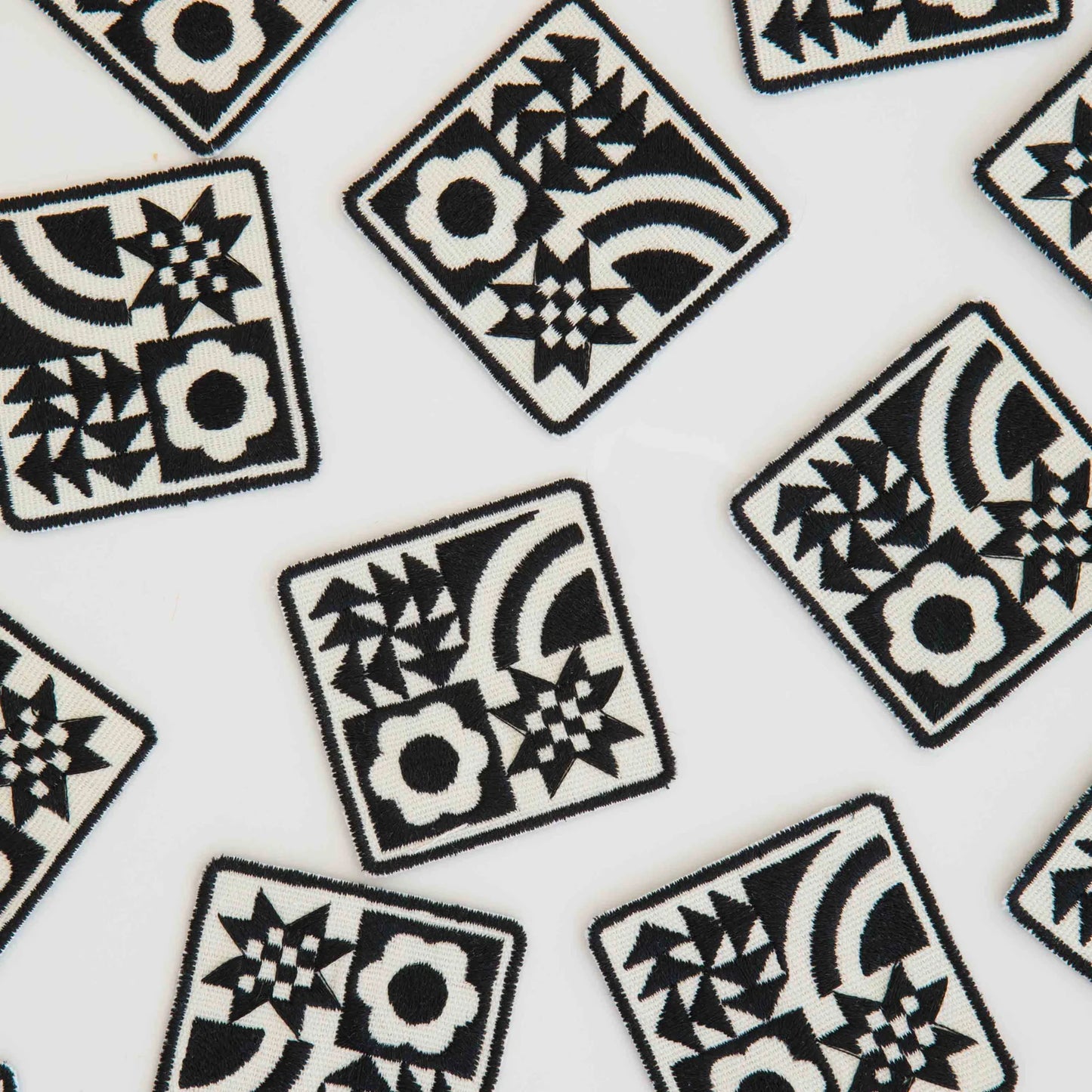 Black Quilt Block Iron-On Patch by Sarah Hearts