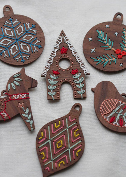 Gingerbread House - DIY Stitched Ornament Kit