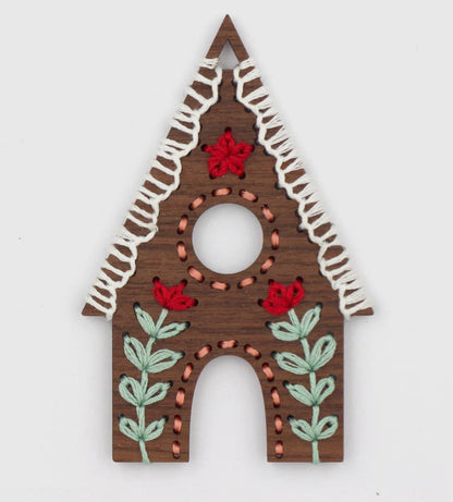 Gingerbread House - DIY Stitched Ornament Kit