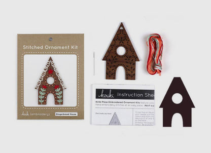 Gingerbread House - DIY Stitched Ornament Kit