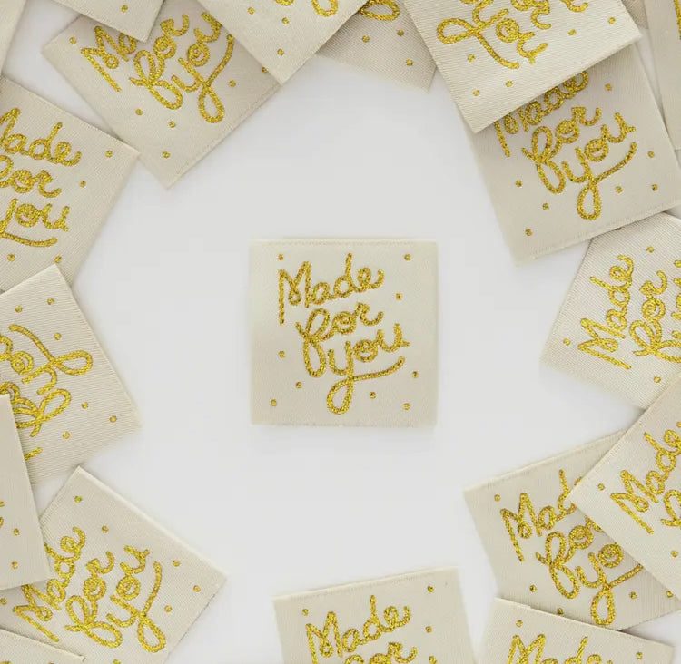 Made for You Gold Woven Labels - by Sarah Hearts