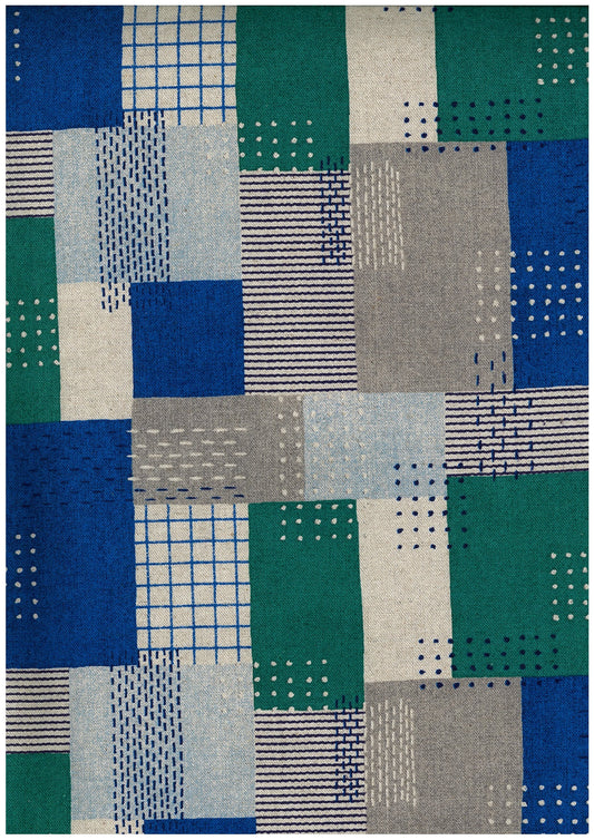Canvas - Sashiko Patchwork - by Kokka Fabrics Muddy Works