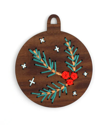 Pine Branch - DIY Stitched Ornament Kits