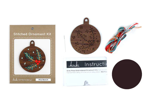 Pine Branch - DIY Stitched Ornament Kits