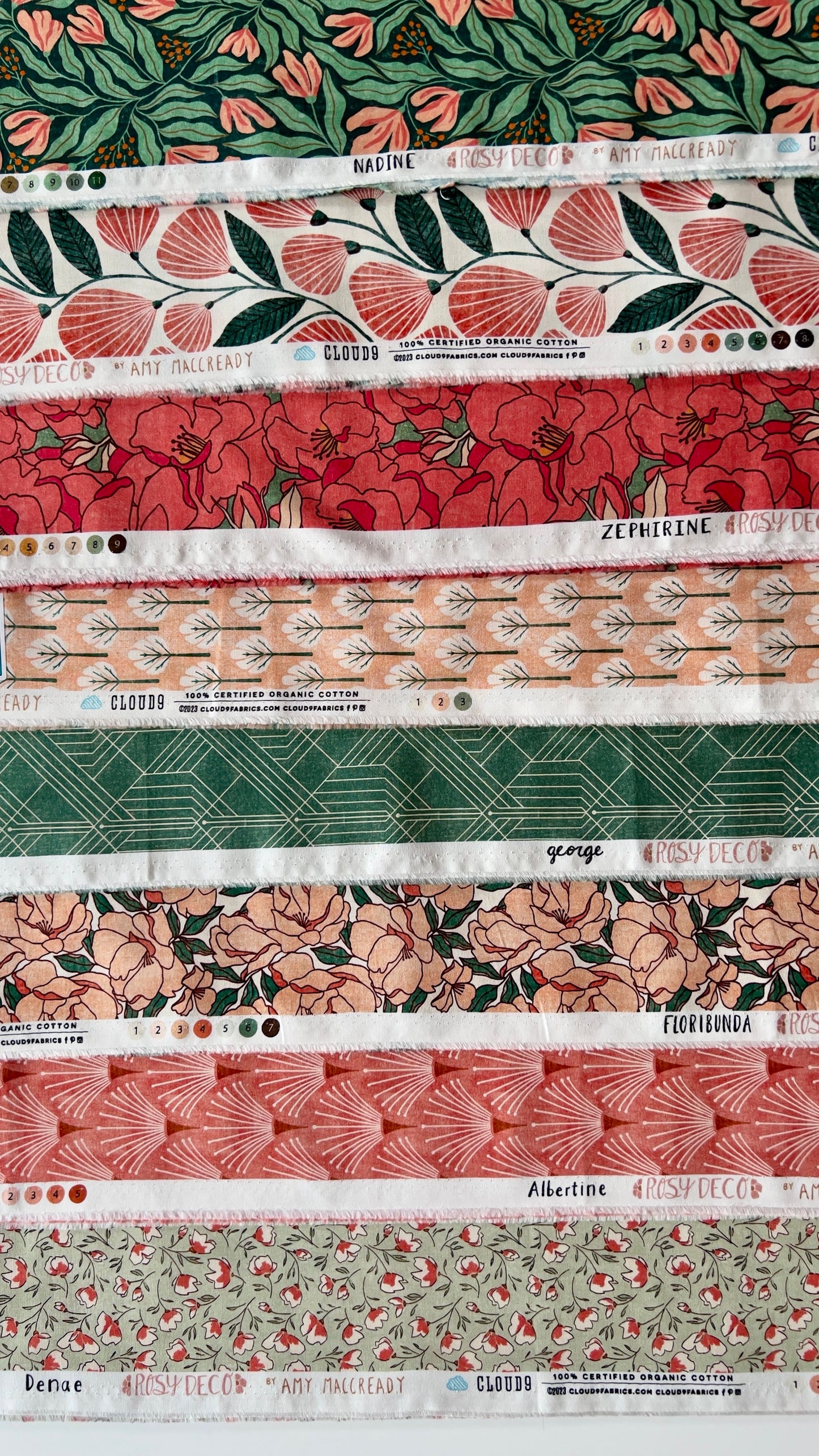 Cotton - Rosy Deco | Floribunda by Cloud9 Fabrics