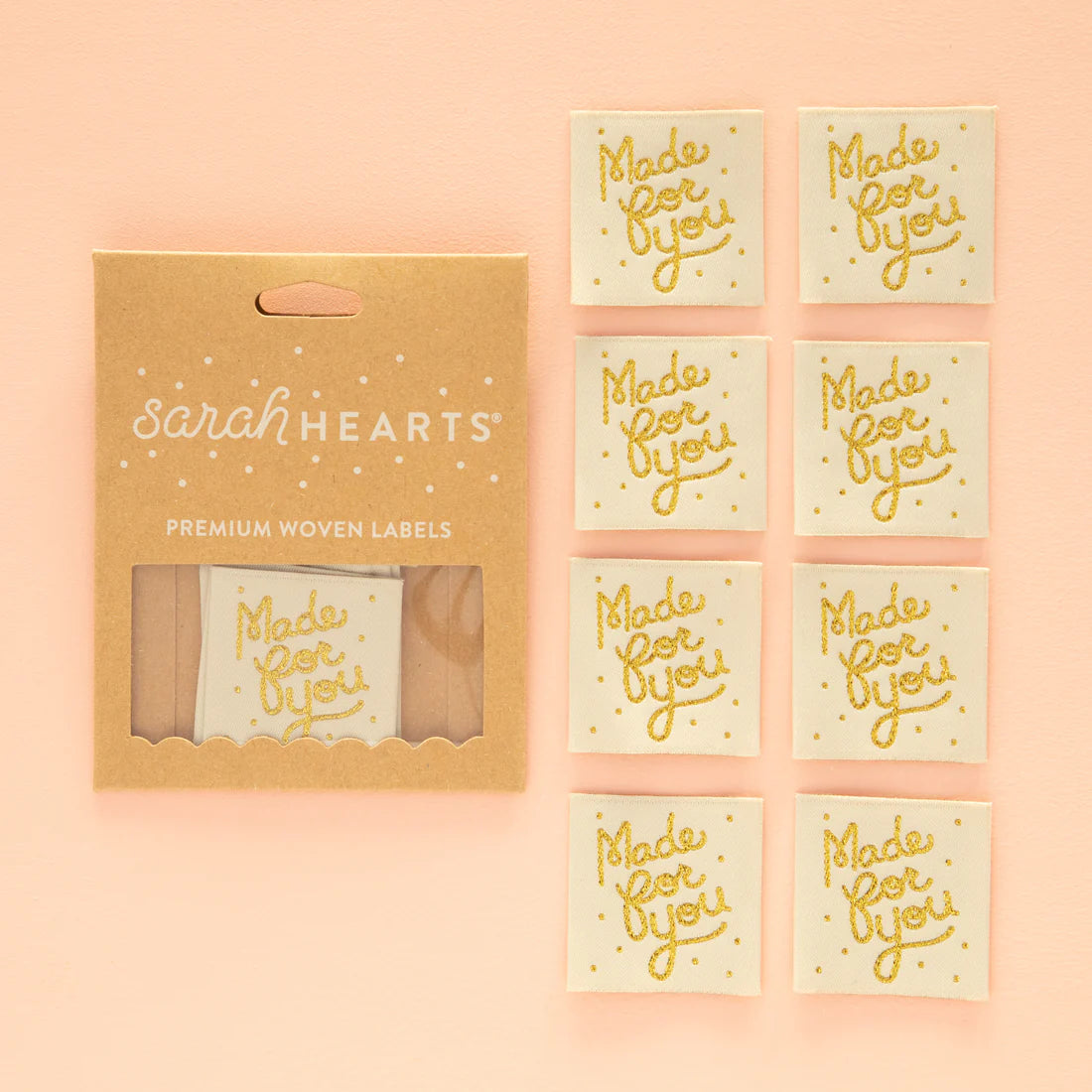 Made for You Gold Woven Labels - by Sarah Hearts