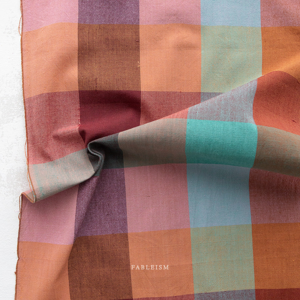 Preorder! Woven Cotton - Happy Place Checkers in Strata | Canyon Springs by Fableism