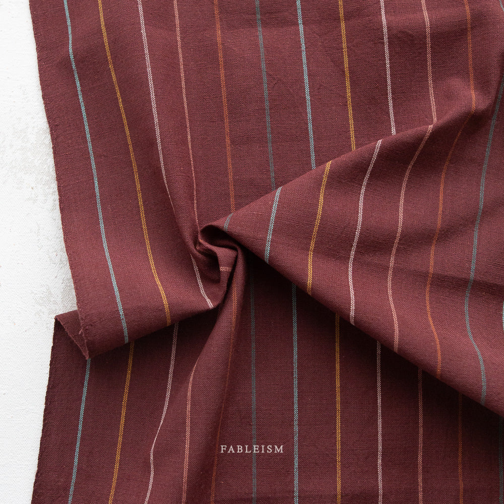 Preorder! Woven Cotton - Skinny Stripe in Dusk | Canyon Springs by Fableism