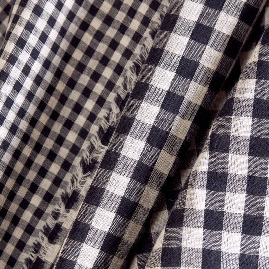 Double Gauze Gingham - Off-White Night by Atelier Brunette