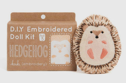 Hedgehog - Embroidery Doll Kit by Kiriki Press