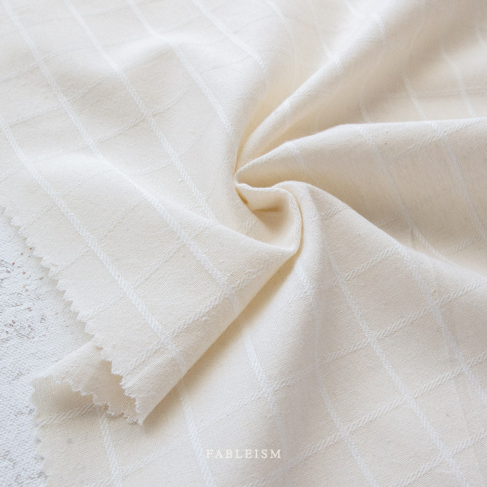 Woven Cotton - Trellis Woven in Sugar Cube | Sprout Wovens by Fableism