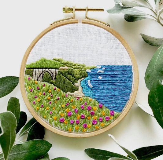 Big Sur: Beginner Embroidery Kit by Rosanna Diggs