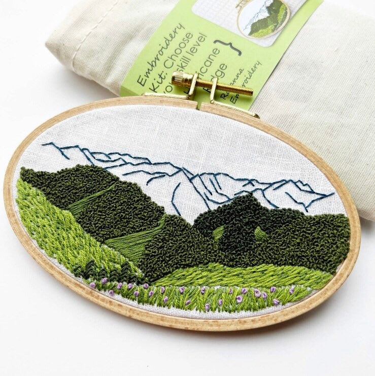Hurricane Ridge: Choose Your Skill Level Embroidery Kit by Rosanna Diggs
