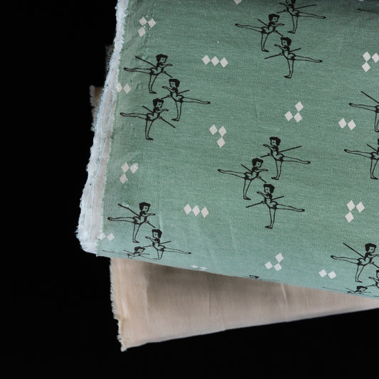 Knit - Arabesque Mint by Arleen Hillyer - Birch Organic Fabrics