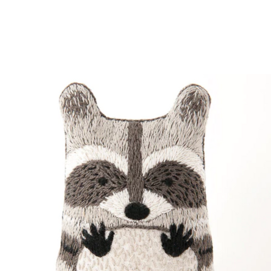 Raccoon - Embroidery Doll Kit by Kiriki Press